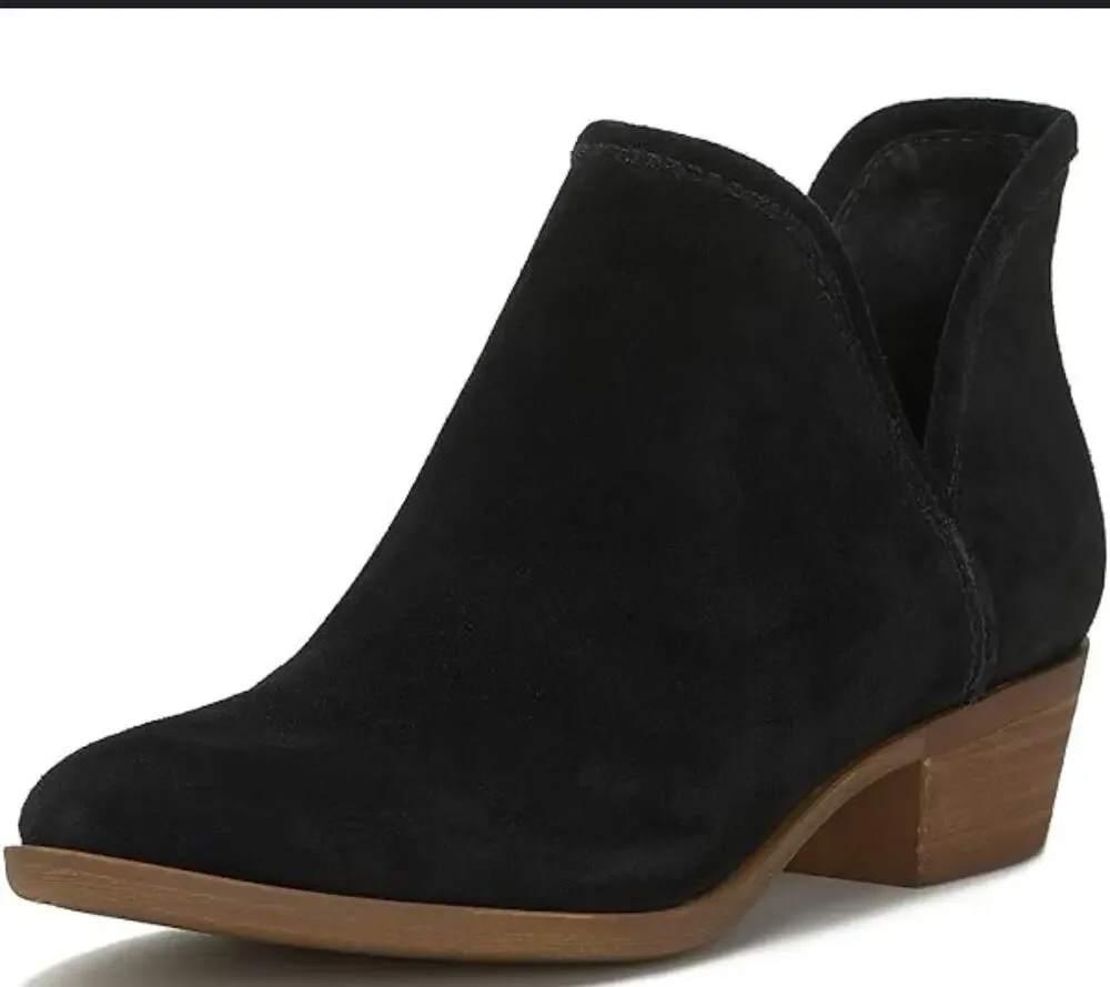SoftWalk Rylee Boots 5.5 Black Suede NWT Ankle Booties Soft Walk Comfort Boho